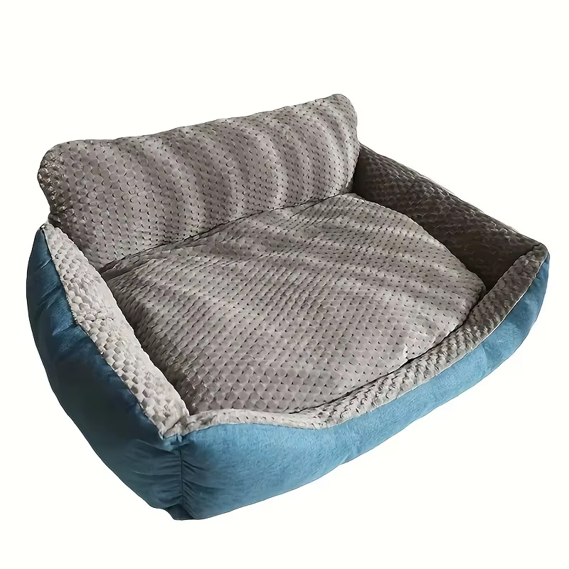 Panier canapé pour chien bleu et gris | Coin douillet