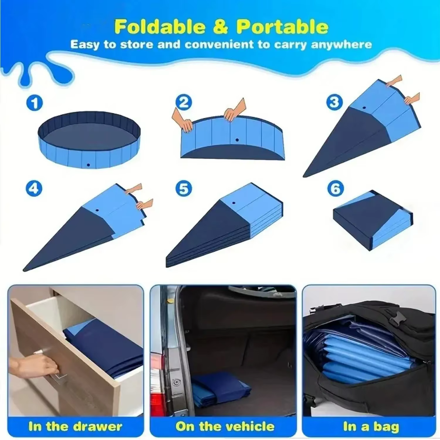 PISCINE PLIABLE POUR CHIEN