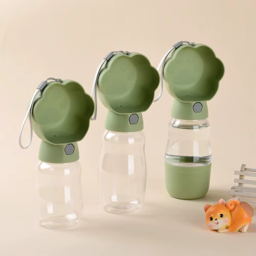 Gourde Nomade 2-en-1 pour Chien et Chat | Distributeur d'Eau & Croquettes