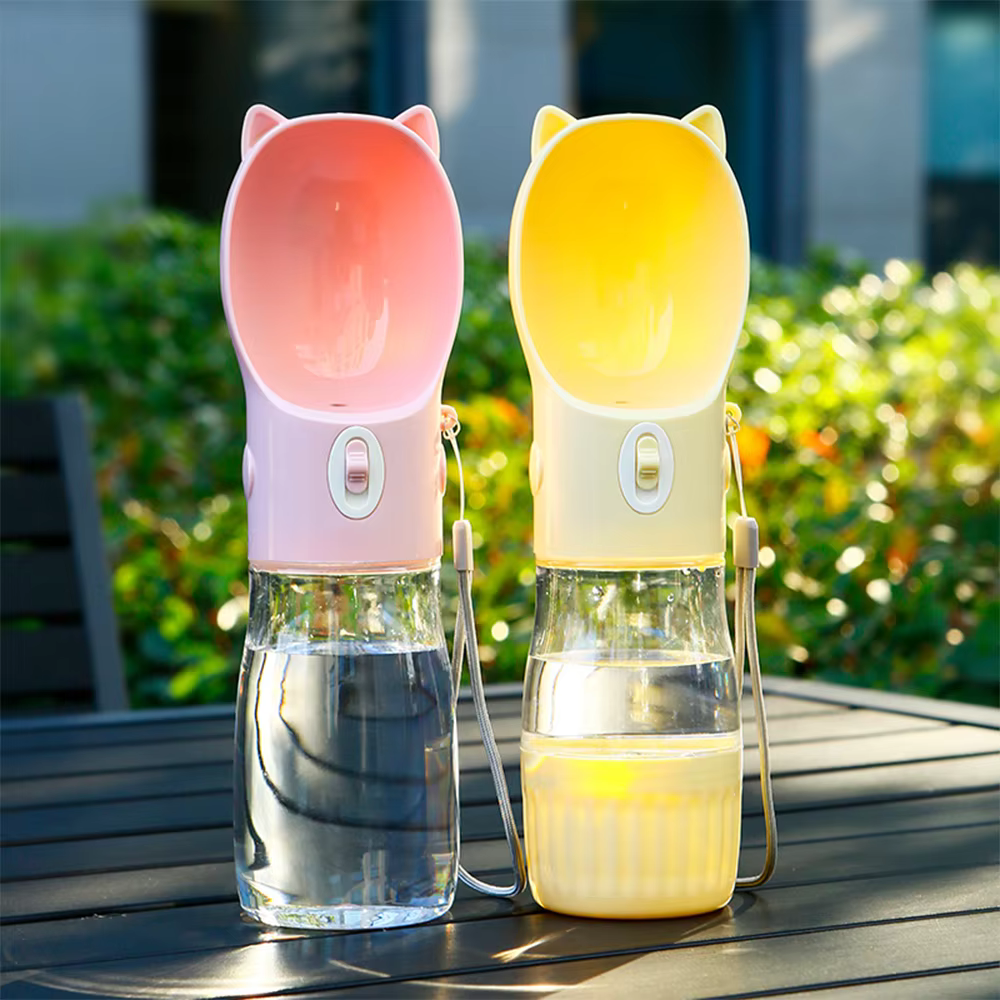 Gourde Portable Chien & Chat — Distributeur d'Eau et Croquettes