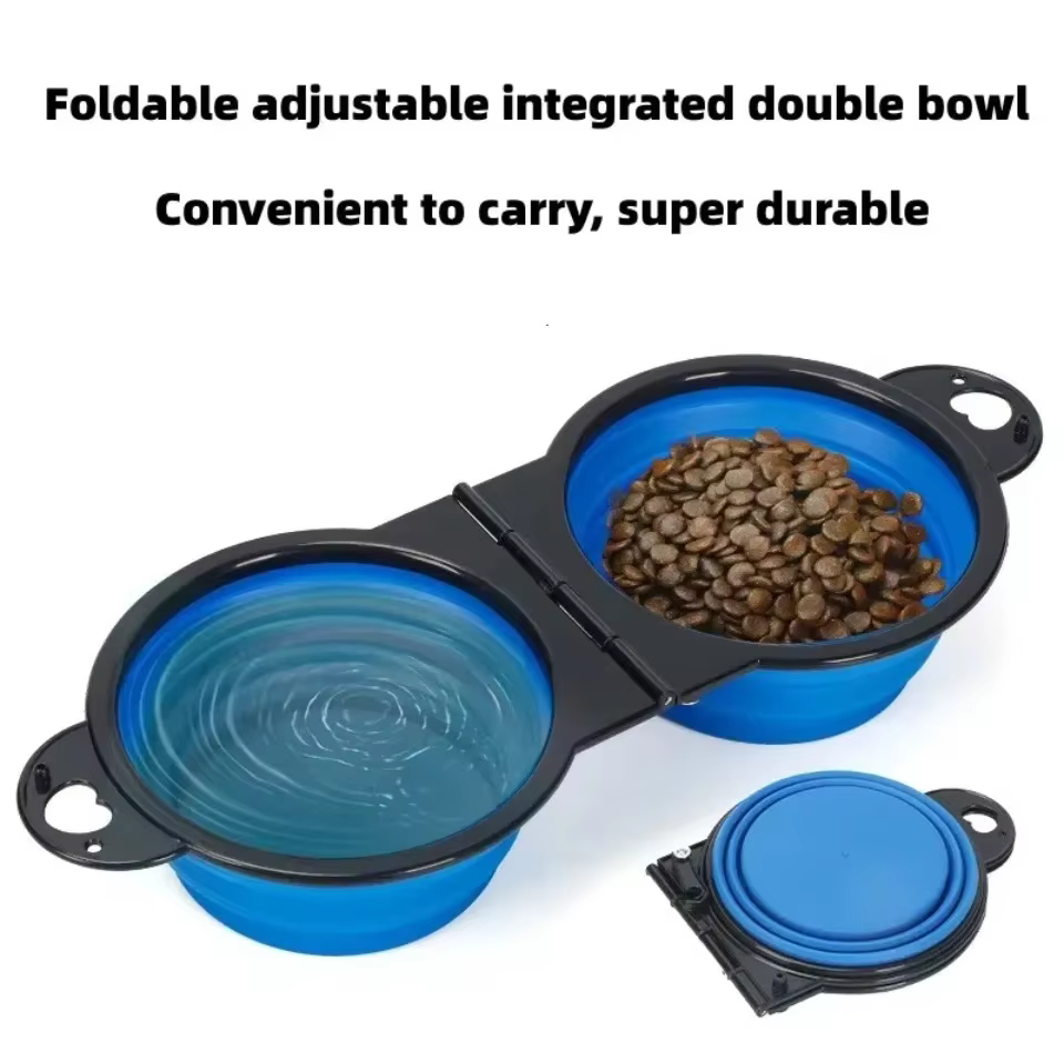Double Gamelle Pliable pour Chien et Chat | Voyage & Rando