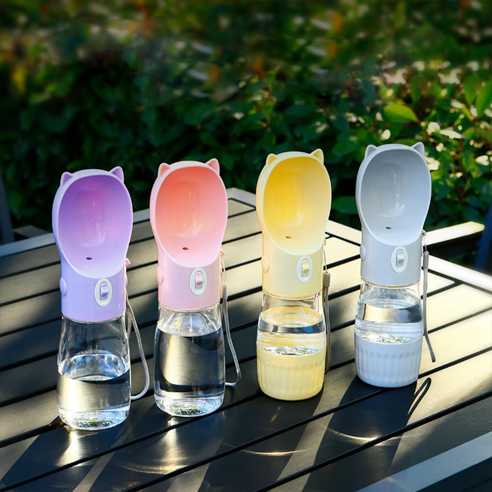 Gourde Portable Chien & Chat — Distributeur d'Eau et Croquettes