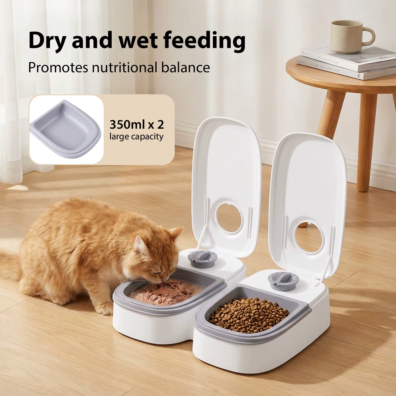 Distributeur Automatique Double pour Chien et Chat - Minuteur 48h