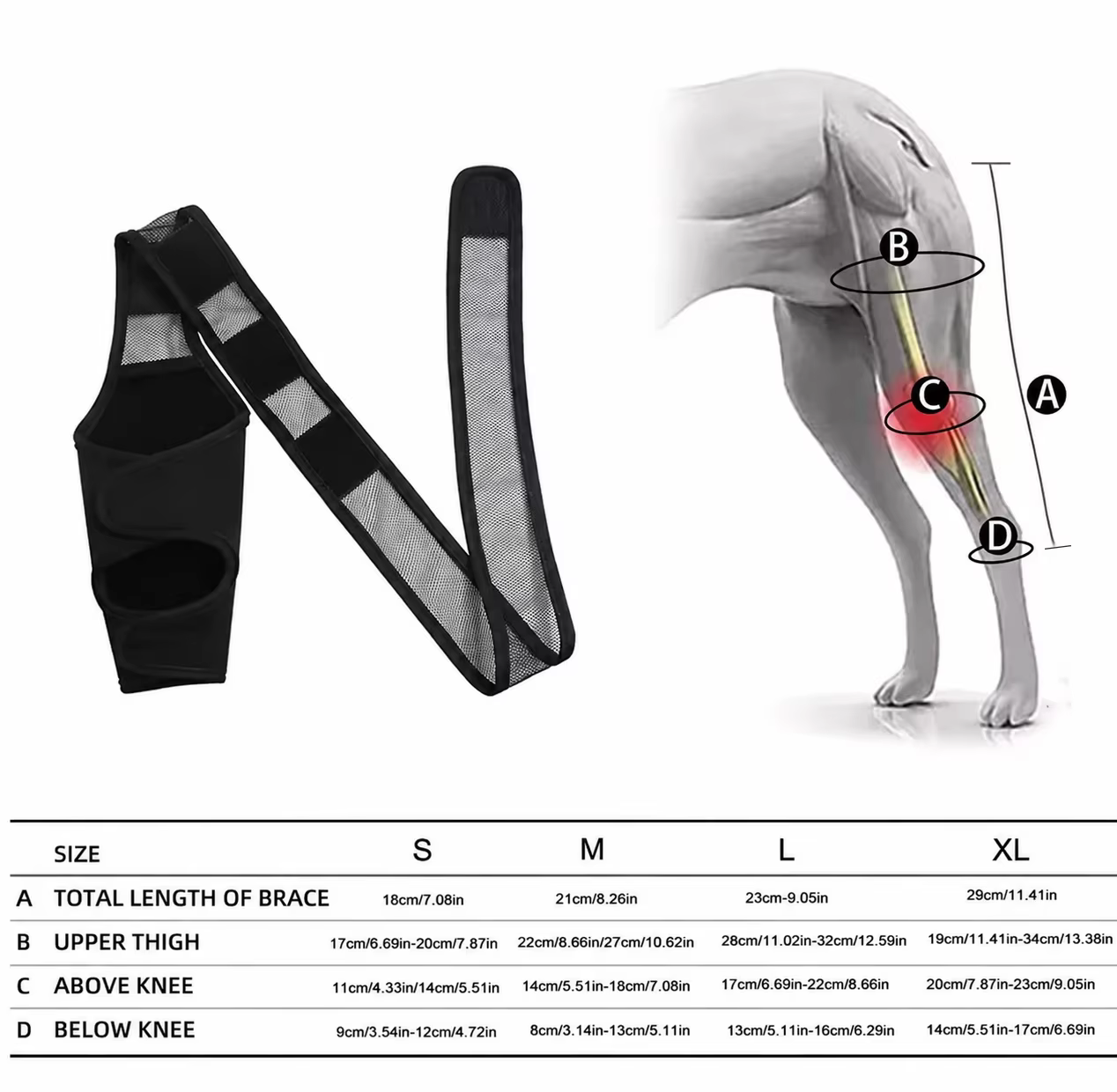 Attelle Orthopédique pour Chien | Support Articulaire & Genouillère