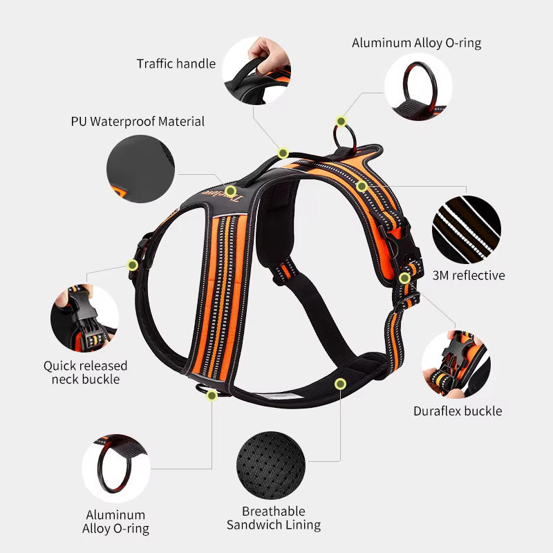 Harnais Ergonomique et Anti-Traction pour Chien