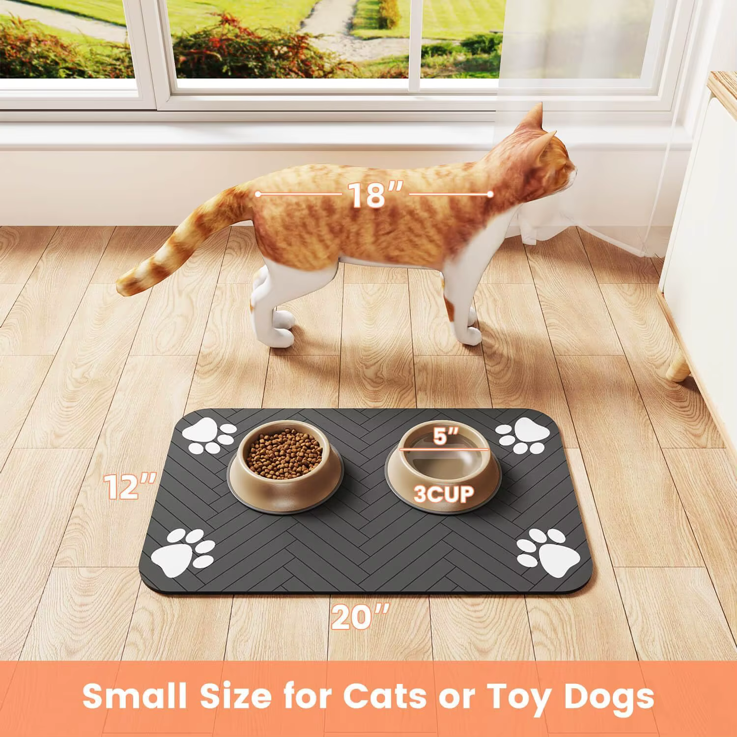 Tapis Antidérapant pour Gamelle Chien