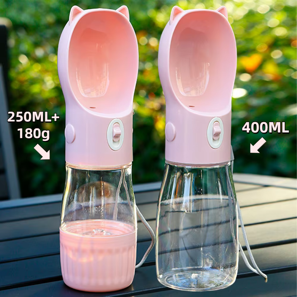 Gourde Portable Chien & Chat — Distributeur d'Eau et Croquettes