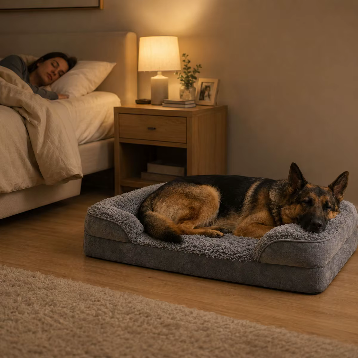 Lit Orthopédique pour Chien avec Rebords | Housse Lavable en Machine