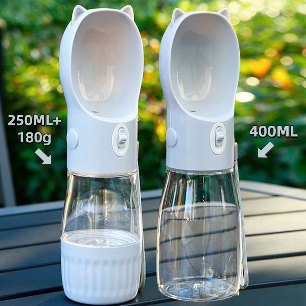 Gourde Portable Chien & Chat — Distributeur d'Eau et Croquettes