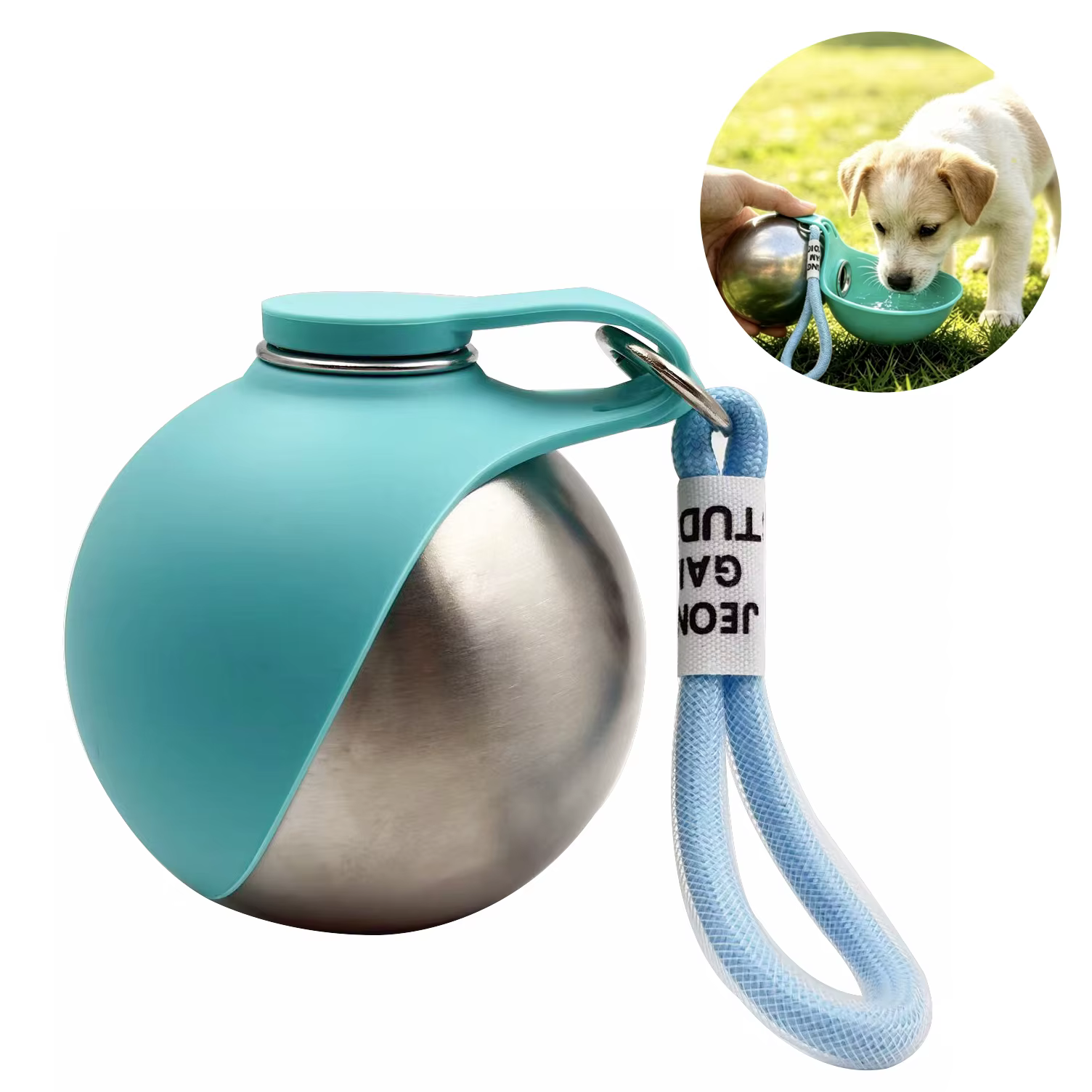 Gourde Portable en Inox pour Chien | Écuelle Pliable Silicone
