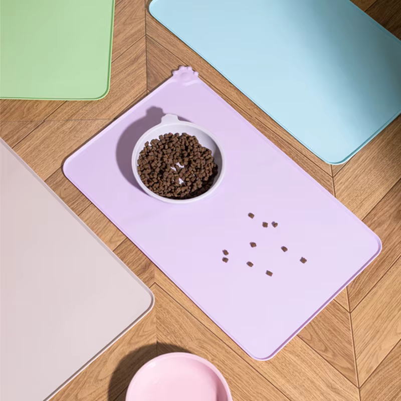 Tapis de Gamelle Anti-Débordement en Silicone pour Chien