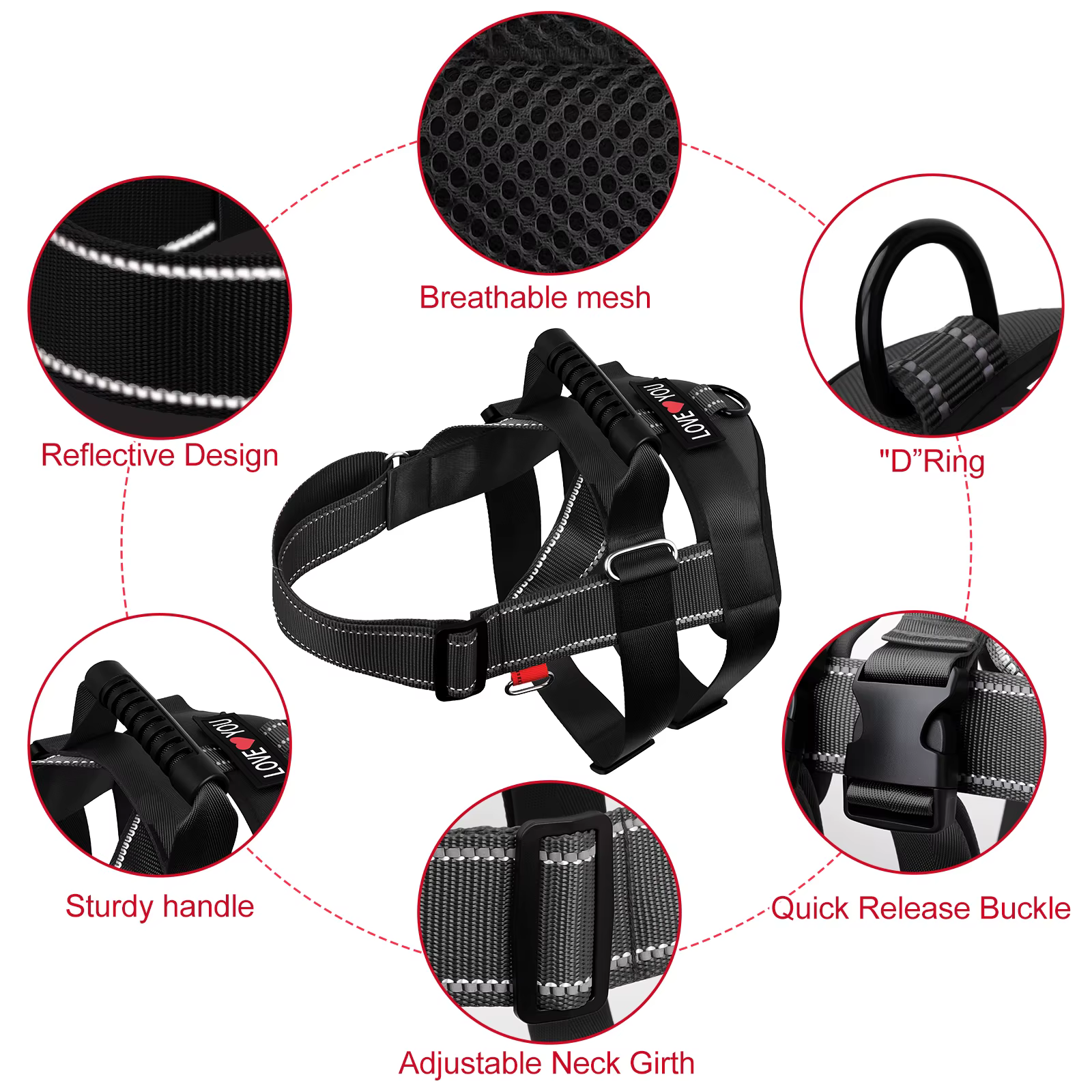 Harnais Anti-Traction pour Chien | Ergonomique & Réfléchissant