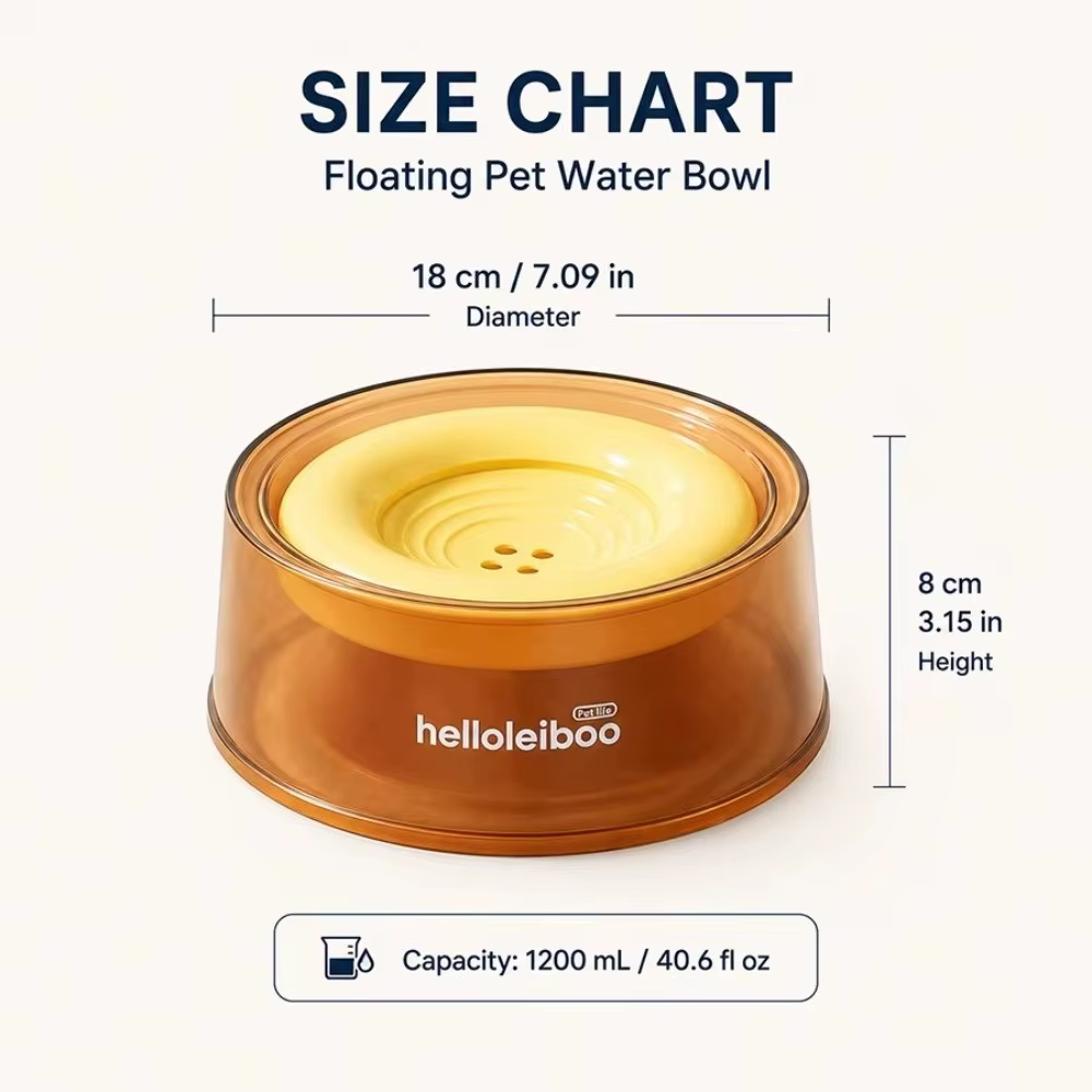 Gamelle d'Eau Flottante Anti-Éclaboussures 1200ML