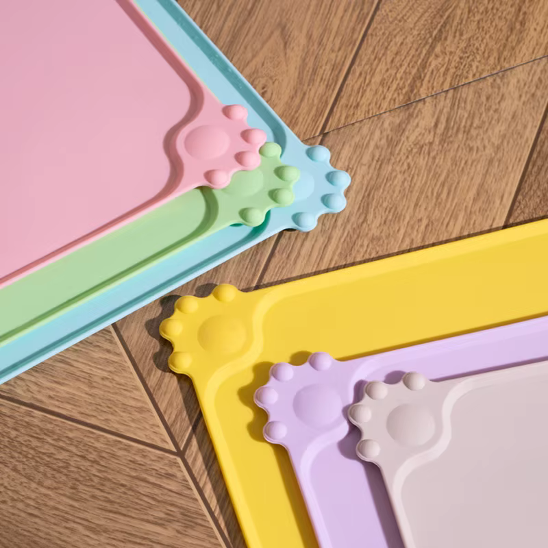 Tapis de Gamelle Anti-Débordement en Silicone pour Chien