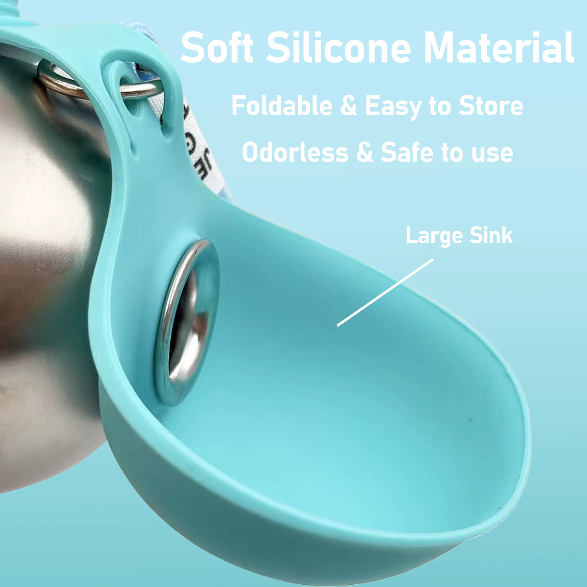 Gourde Portable en Inox pour Chien | Écuelle Pliable Silicone
