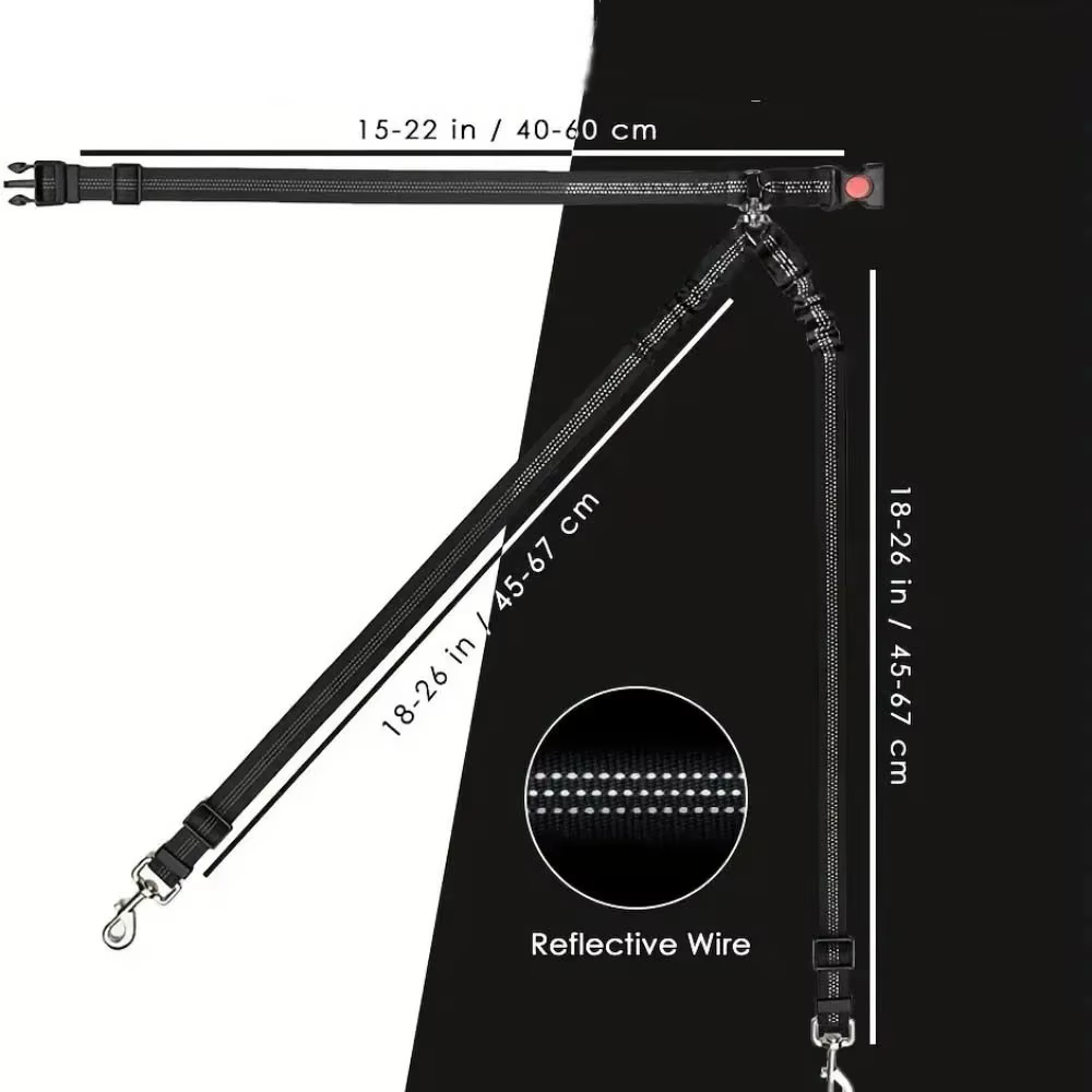 laisse Ceinture de Sécurité Double pour Chien Voiture | Attache Appuie-tête