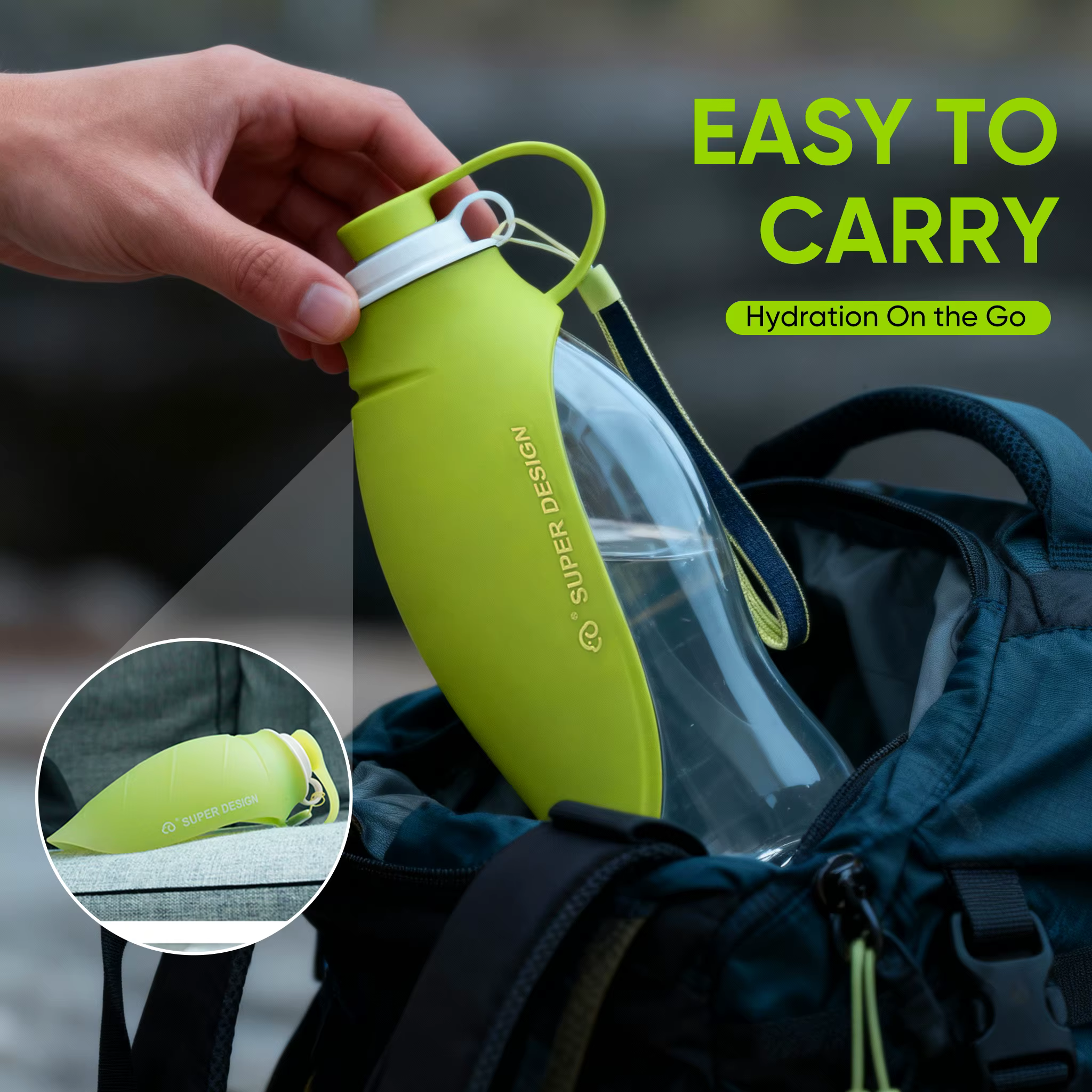 Gourde Portable pour Chien 580ml | Bouteille d'Eau de Voyage