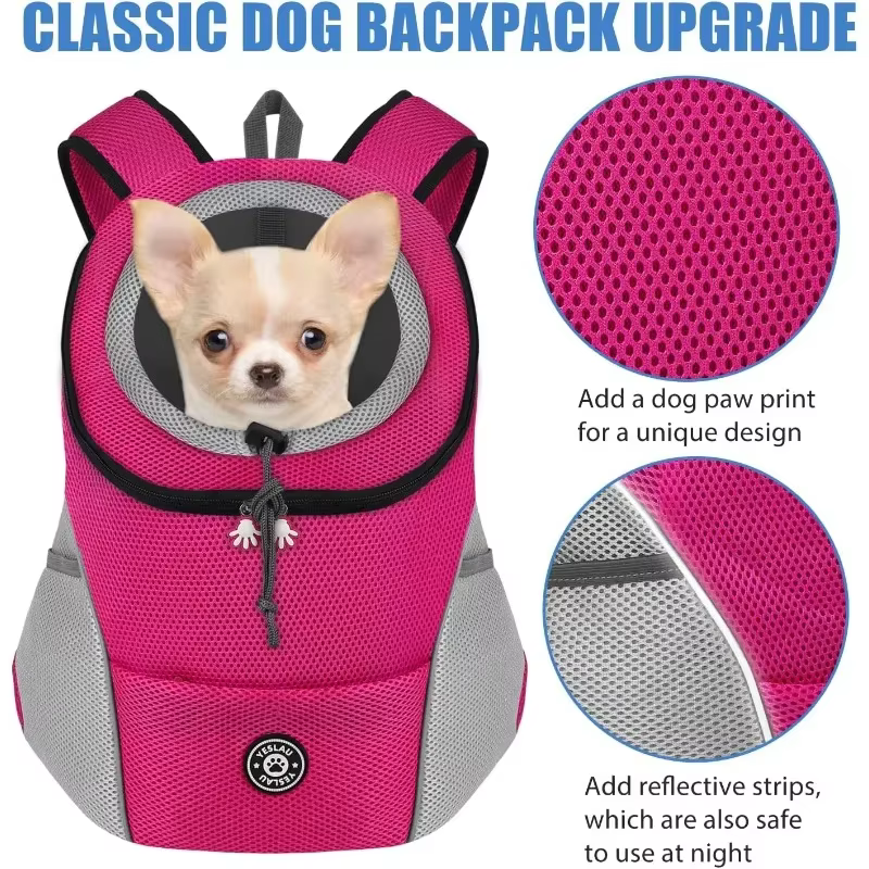 Sac à Dos de Transport pour Chien & Chat | Respirant & Sécurisé