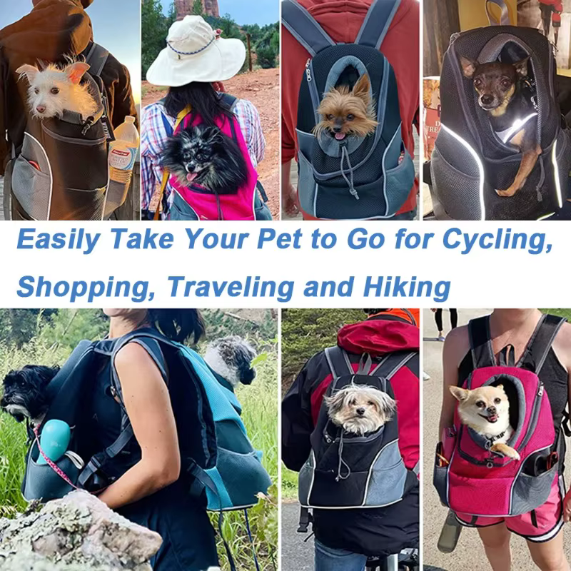 Sac à Dos de Transport pour Chien & Chat | Respirant & Sécurisé