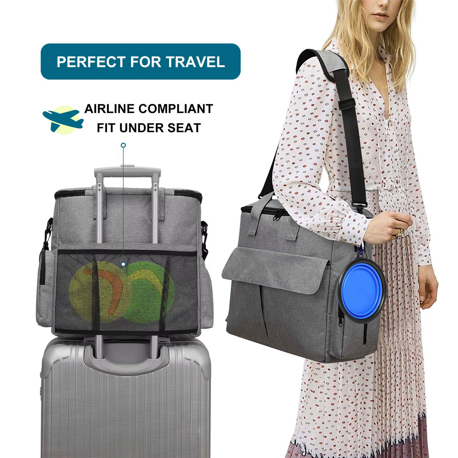 Sac de Voyage pour Chien | Organiseur d'Accessoires Complet