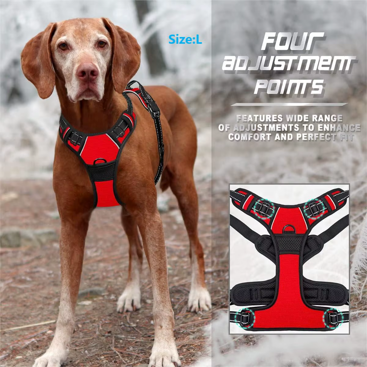 Harnais Chien Réfléchissant Réglable 