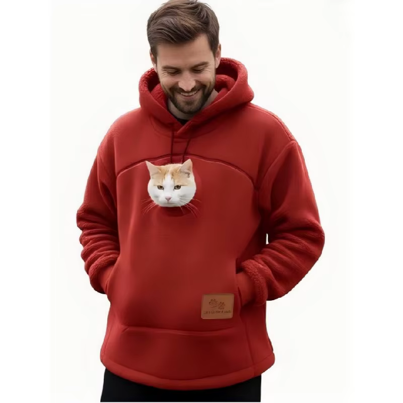 Sweat Porte-Animal avec Poche Kangourou pour Chat et Chien | Confort & Cocooning