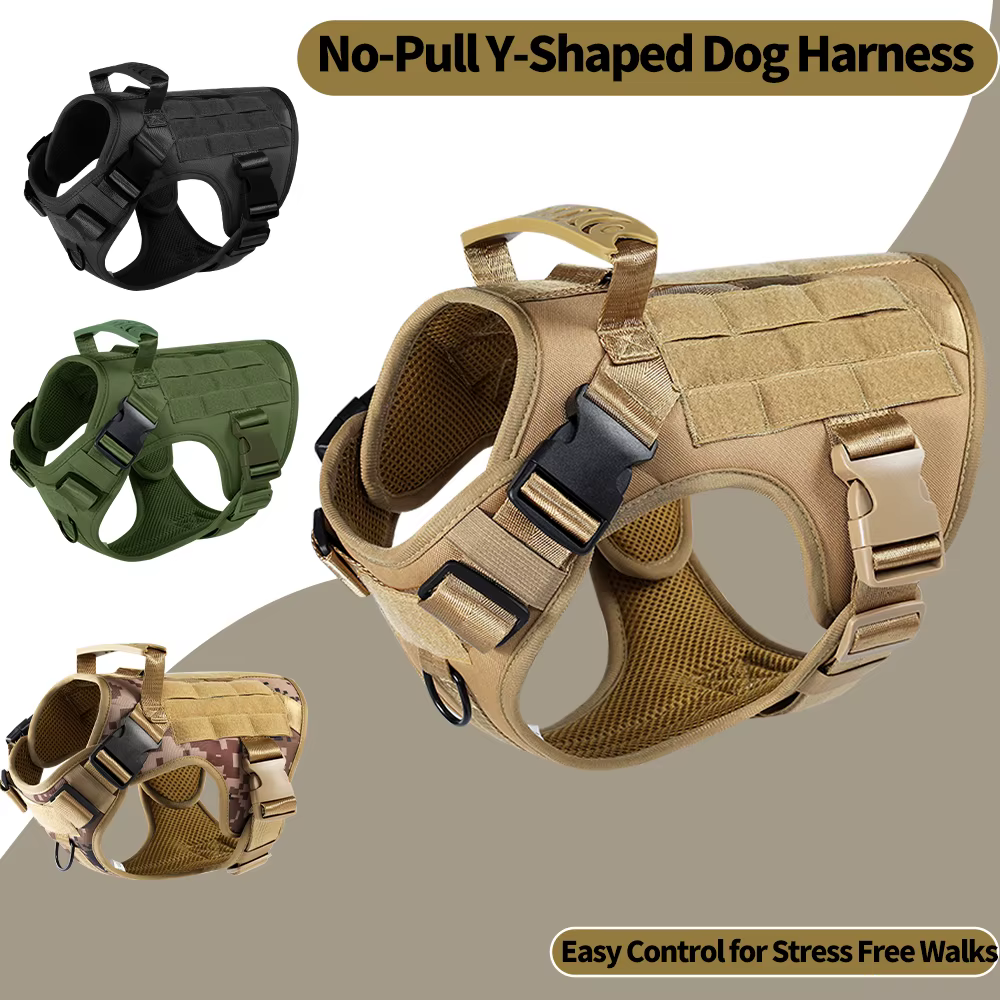 Harnais Tactique pour Chien Réglable et Résistant