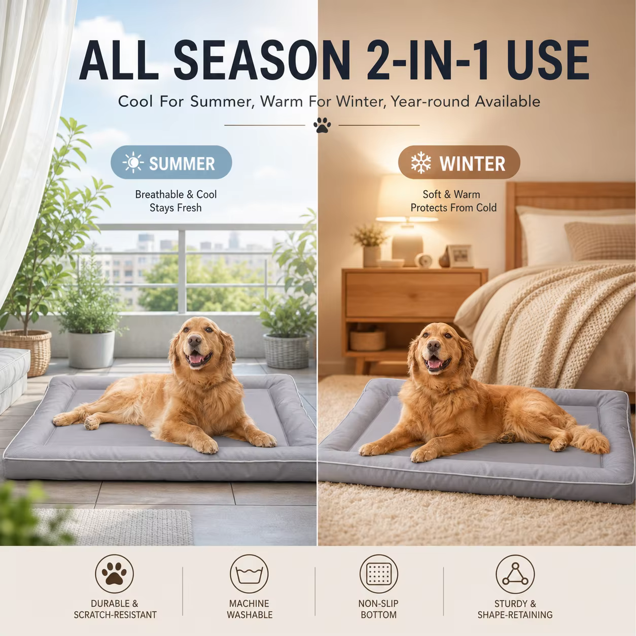 Panier pour chien confortable et imperméable