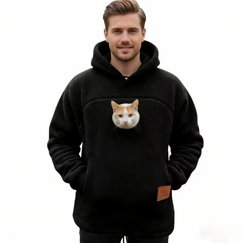 Sweat Porte-Animal avec Poche Kangourou pour Chat et Chien | Confort & Cocooning