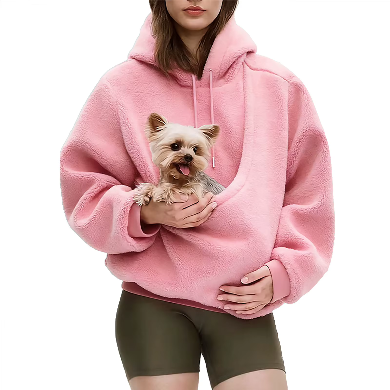 Sweat à Capuche Porte-Animal en Polaire | Kangourou pour Chat & Chien