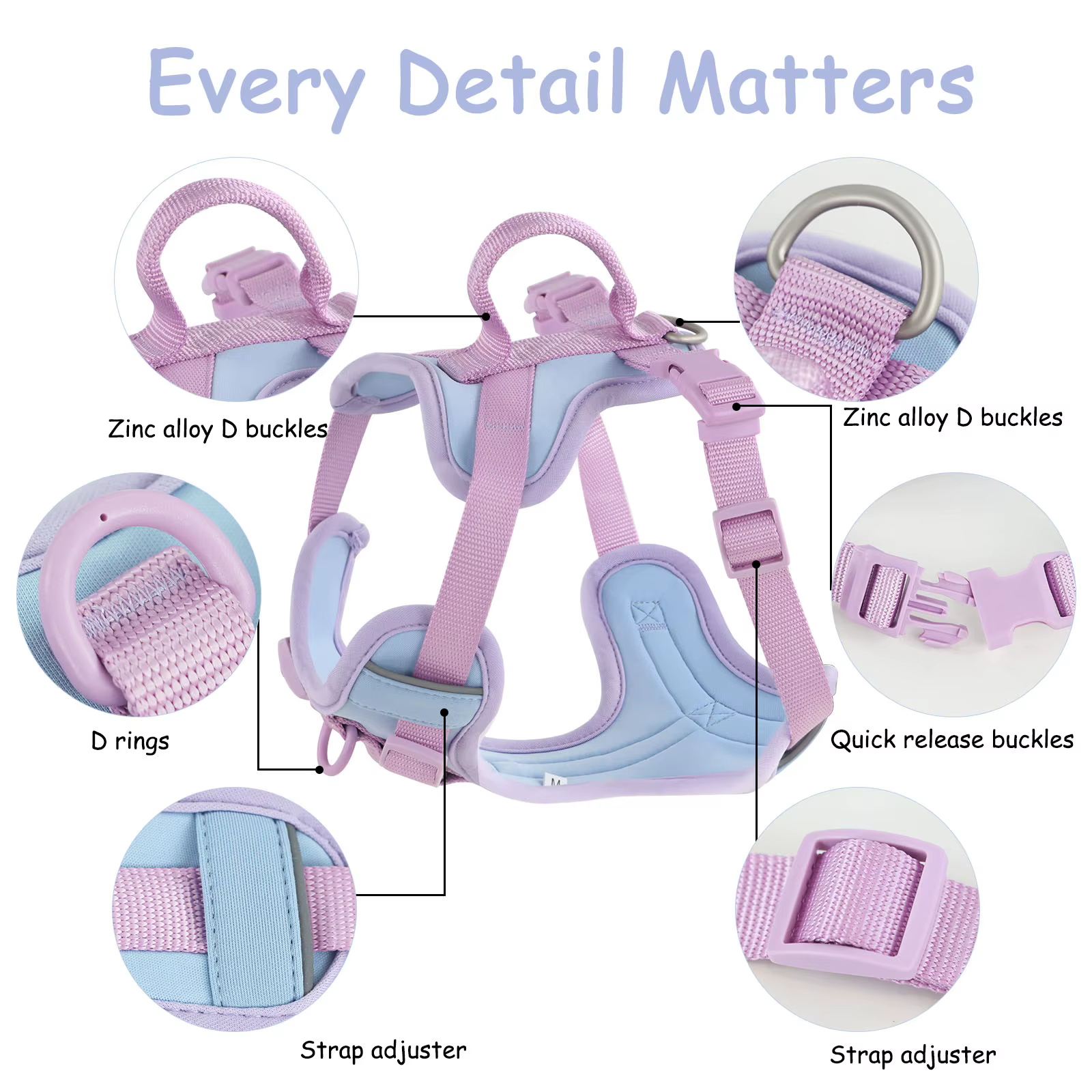 Harnais Anti-Traction Chien Ajustable & Confortable