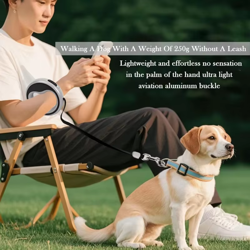 Laisse Rétractable Anneau Chien | Confort & Mains Libres