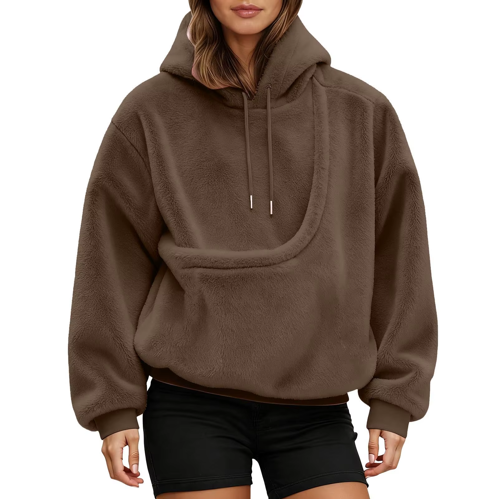 Sweat à Capuche Porte-Animal en Polaire | Kangourou pour Chat & Chien