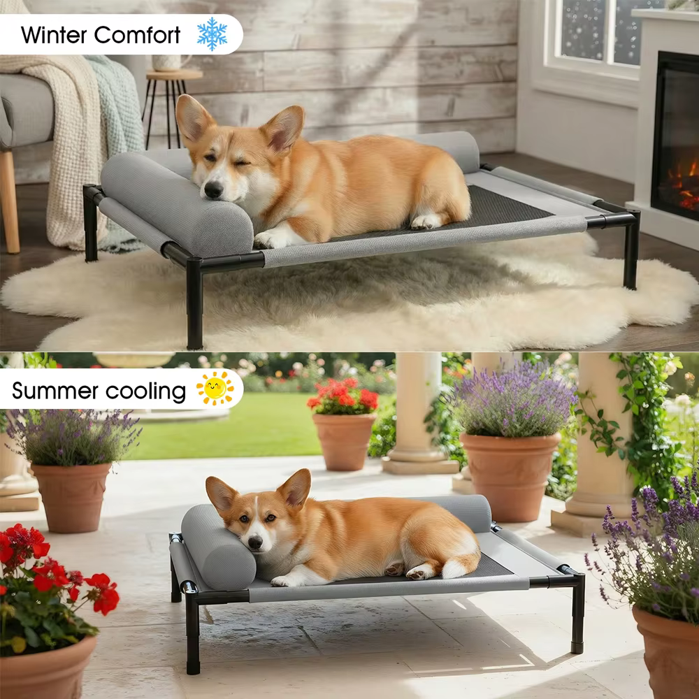 Lit Surélevé pour Chien – Confort et Fraîcheur au Quotidien