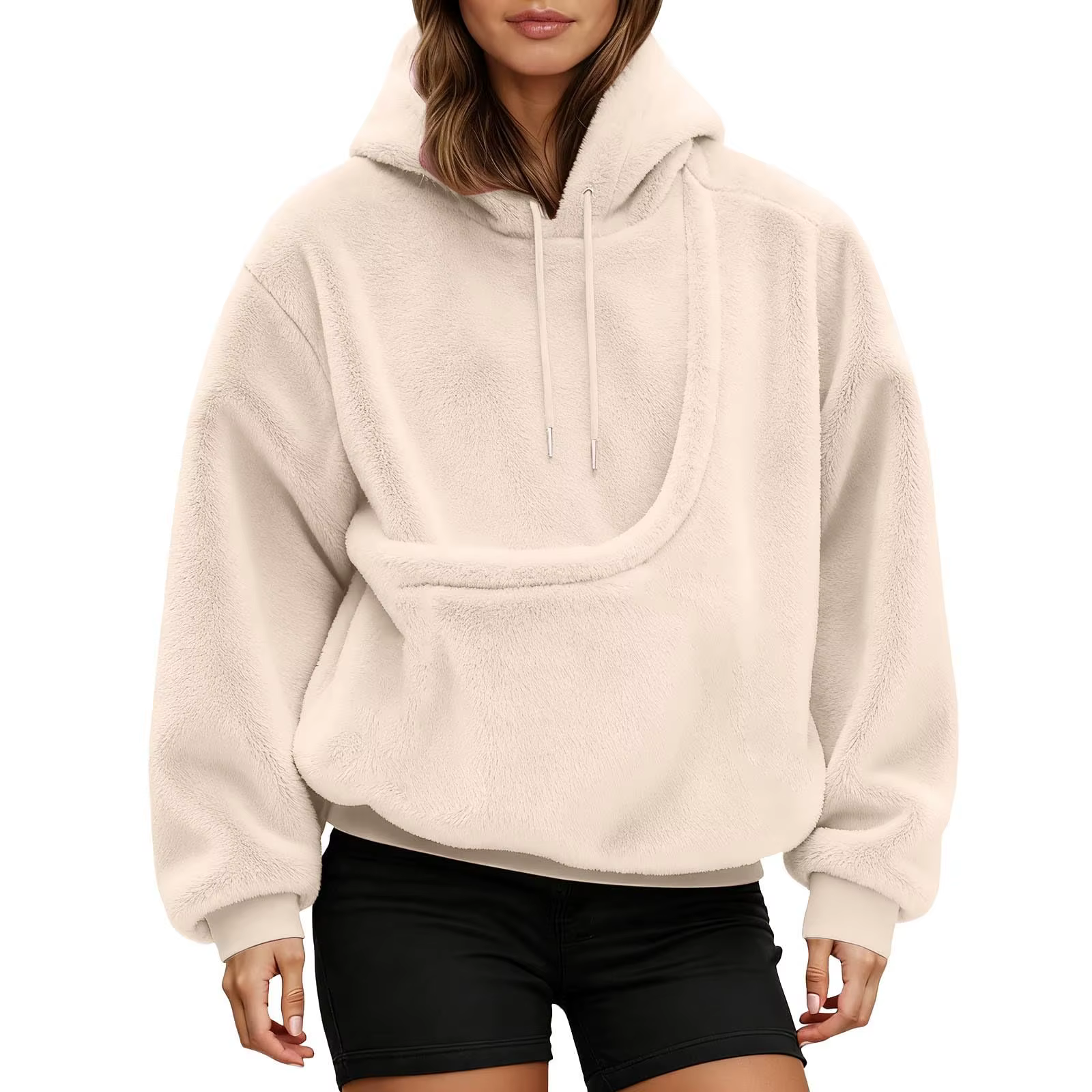 Sweat à Capuche Porte-Animal en Polaire | Kangourou pour Chat & Chien