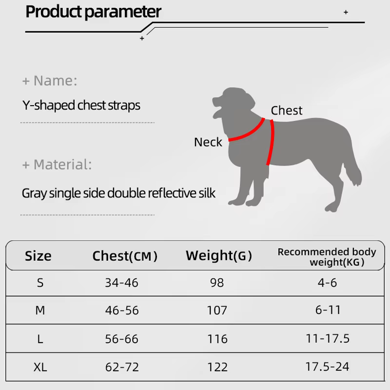 Harnais en Y pour Chien | Confortable, Respirant & Réfléchissant