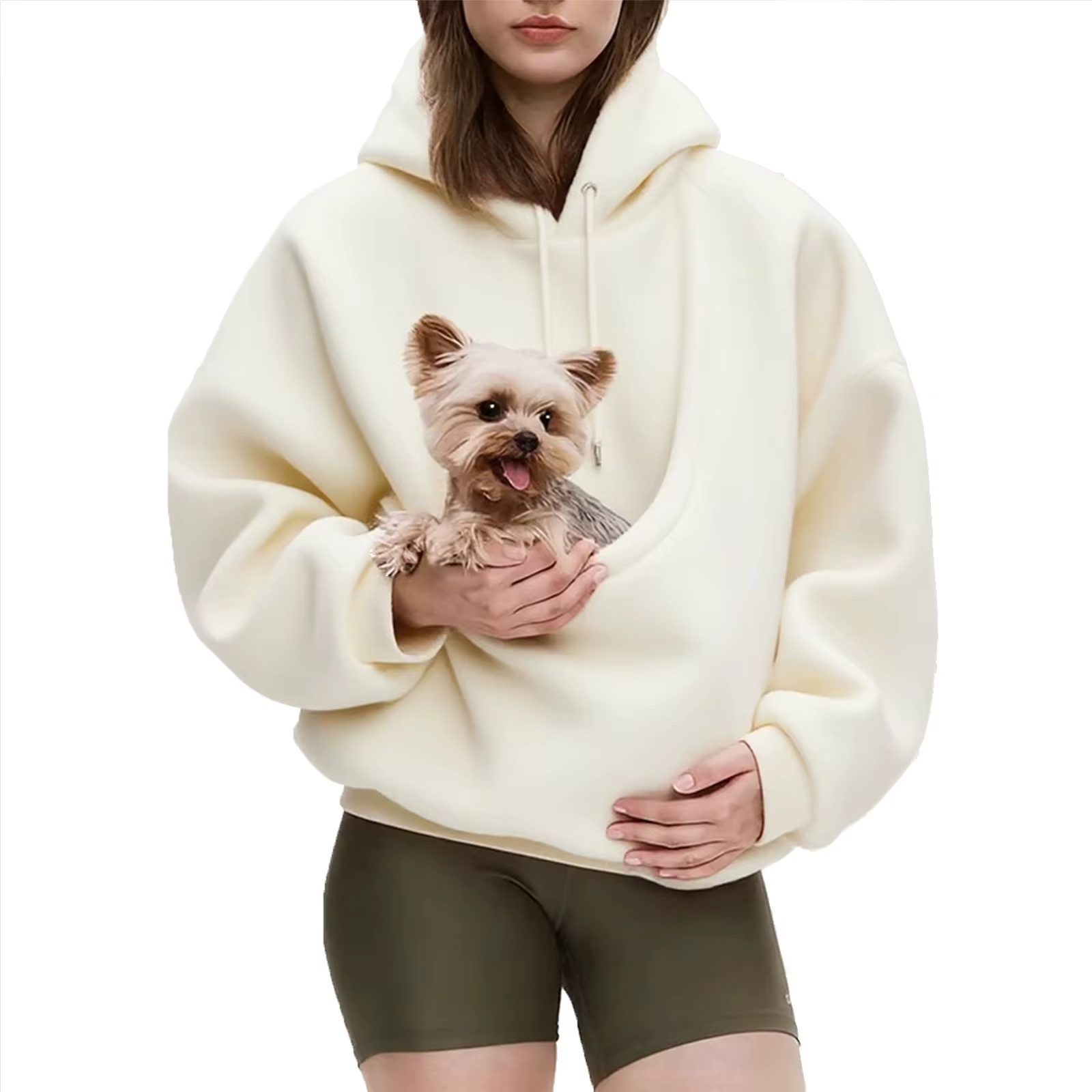 Sweat à Capuche Porte-Animal en Polaire | Kangourou pour Chat & Chien