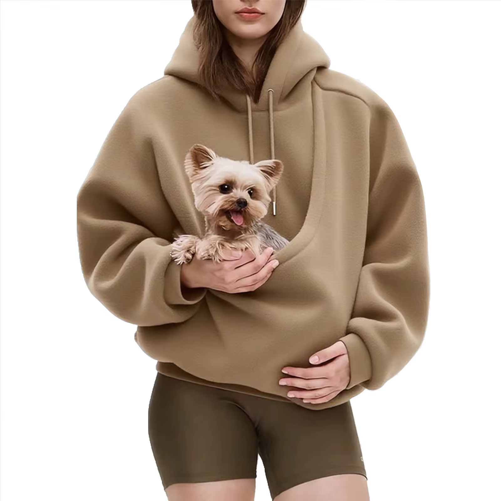 Sweat à Capuche Porte-Animal en Polaire | Kangourou pour Chat & Chien
