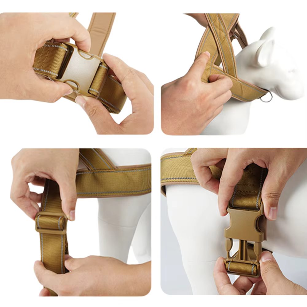 Harnais Tactique Anti-Traction Chien - Nylon 1000D Réglable