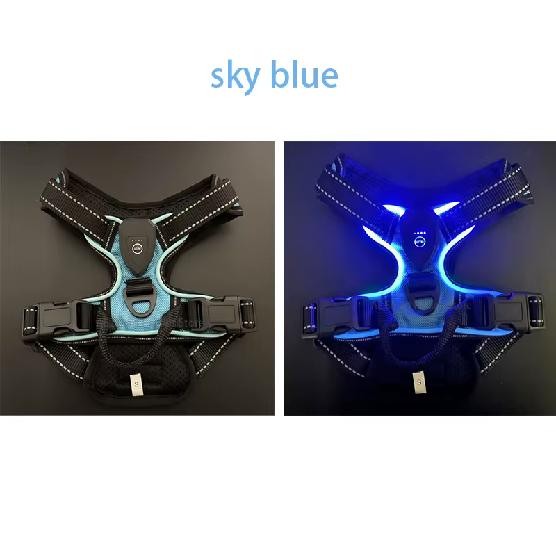 Harnais LED pour chien – Sécurité et visibilité lors des promenades