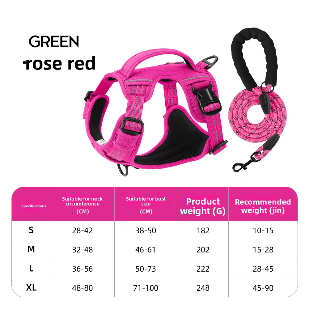 Harnais Anti-Traction Chien & Laisse Assortie