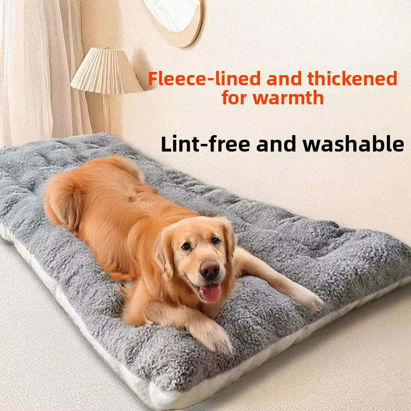 TAPIS POUR CHIENTapis Moelleux & Apaisant pour Chien — Matelas Polaire Ultra-Chaud et Lavable