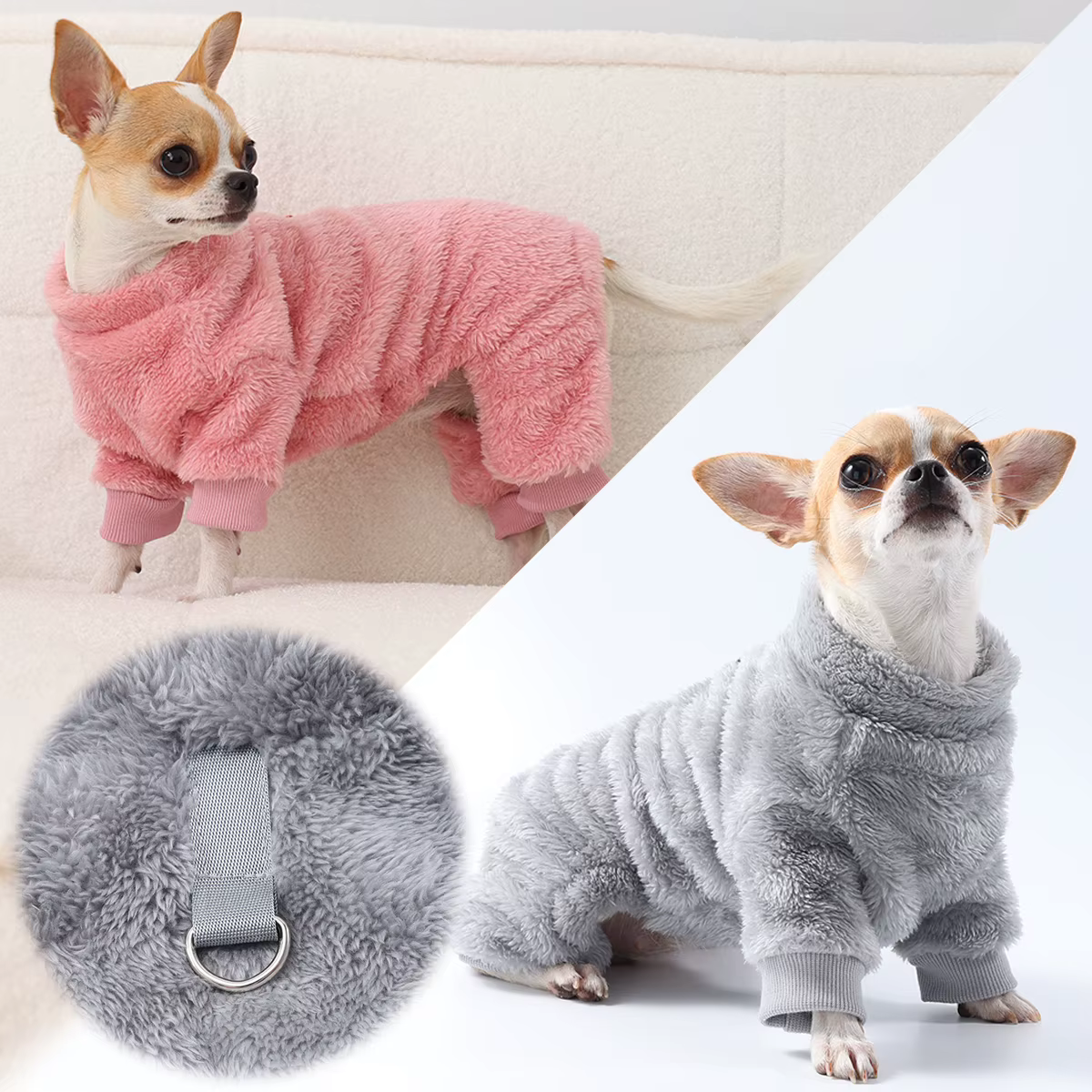 Manteau Combinaison en Polaire Douce pour Petit Chien