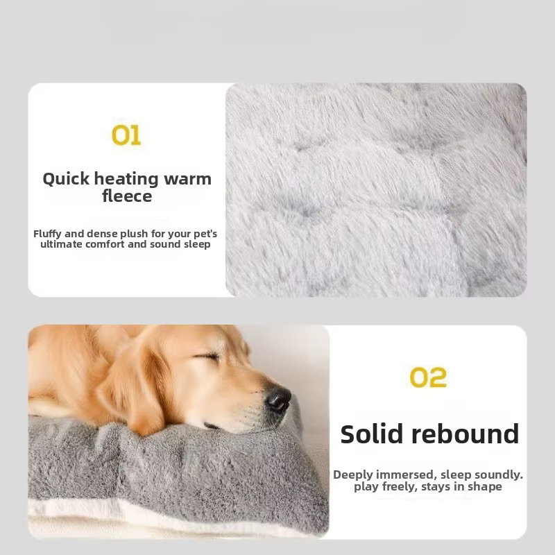 TAPIS POUR CHIENTapis Moelleux & Apaisant pour Chien — Matelas Polaire Ultra-Chaud et Lavable