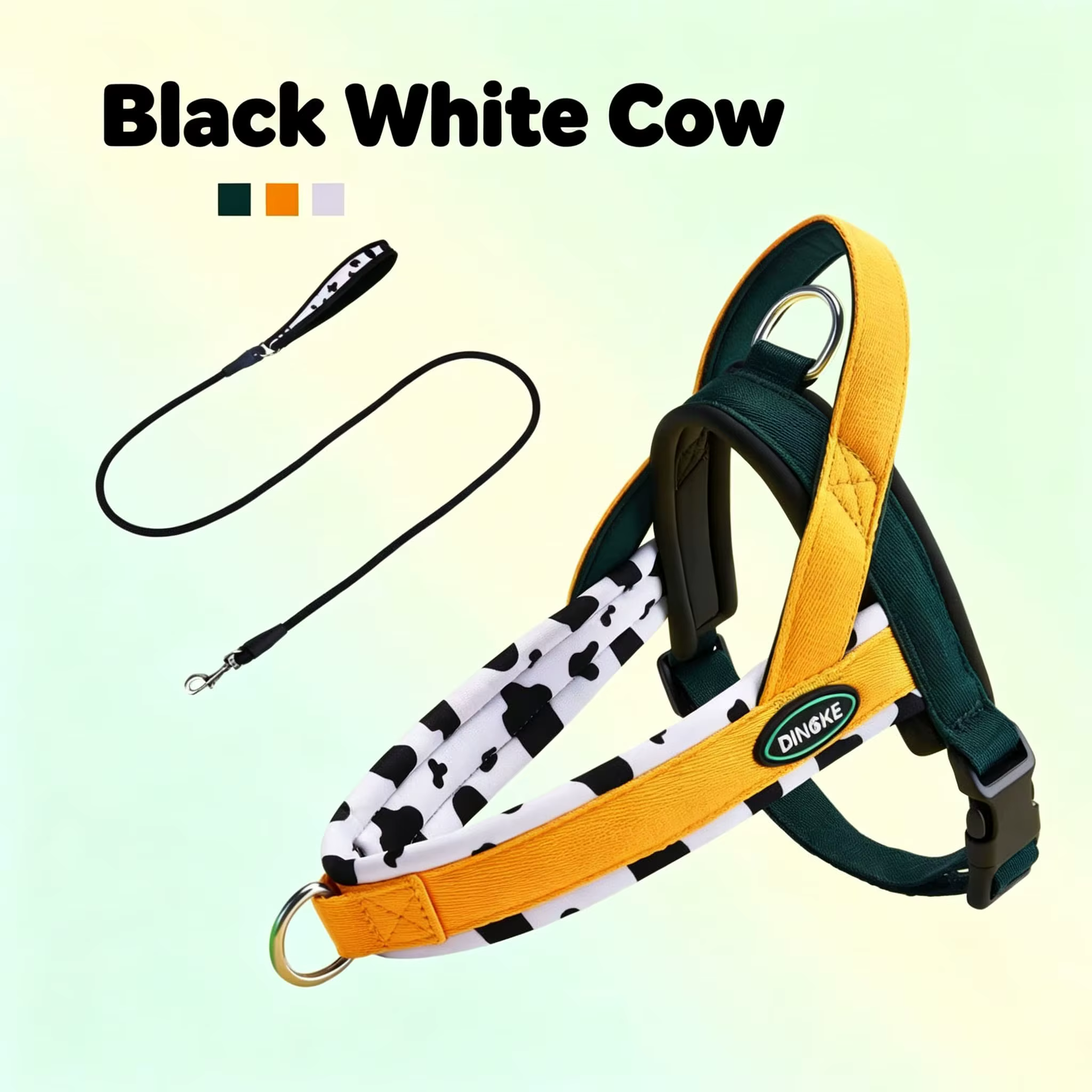 Harnais Chien Anti-Traction Rembourré + Laisse Assortie