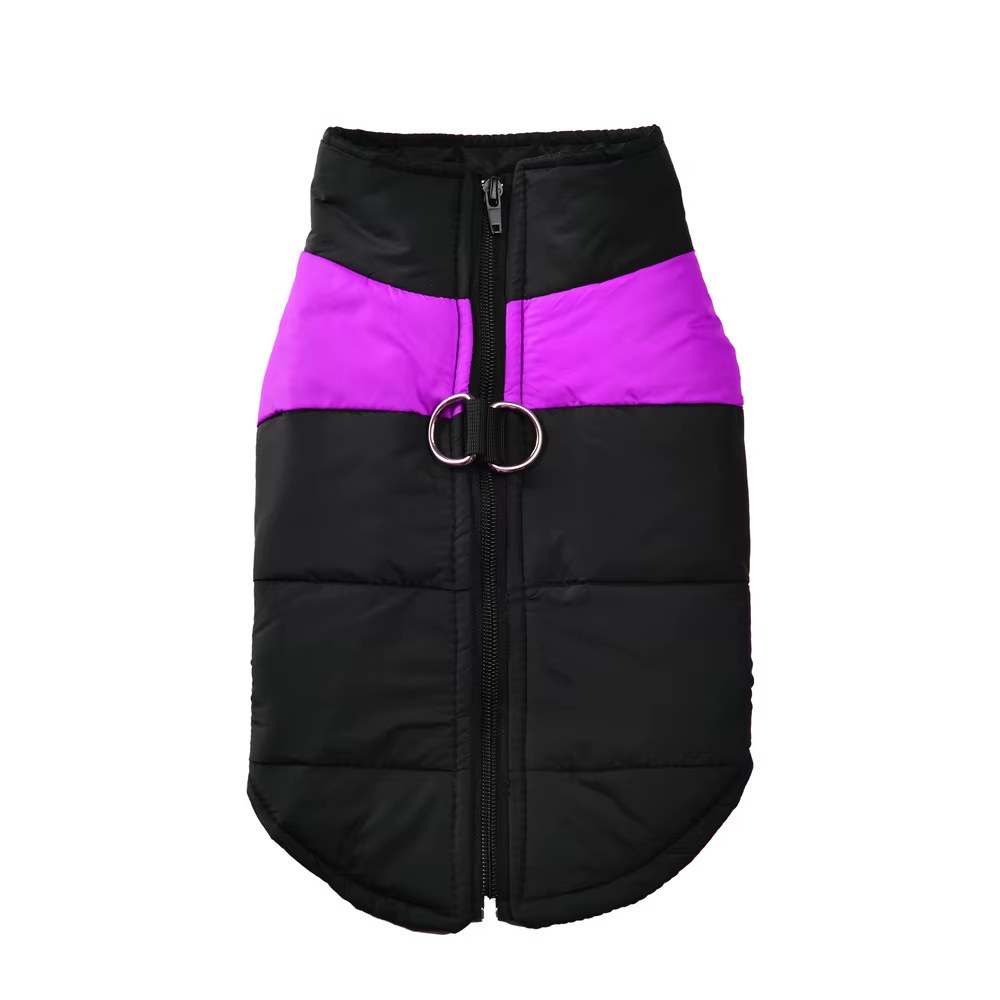 Manteau pour chien chaud et protecteur – Veste d’hiver avec bandes colorées
