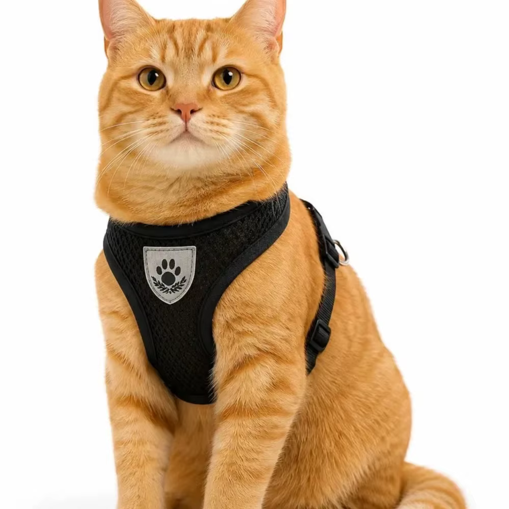 Harnais Respirant & Réfléchissant pour Chien et Chat avec Laisse Assortie
