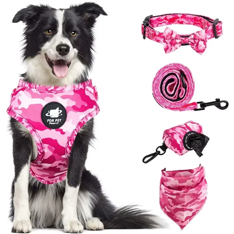 Harnais Chien 6-en-1 Respirant & Accessoires Assortis