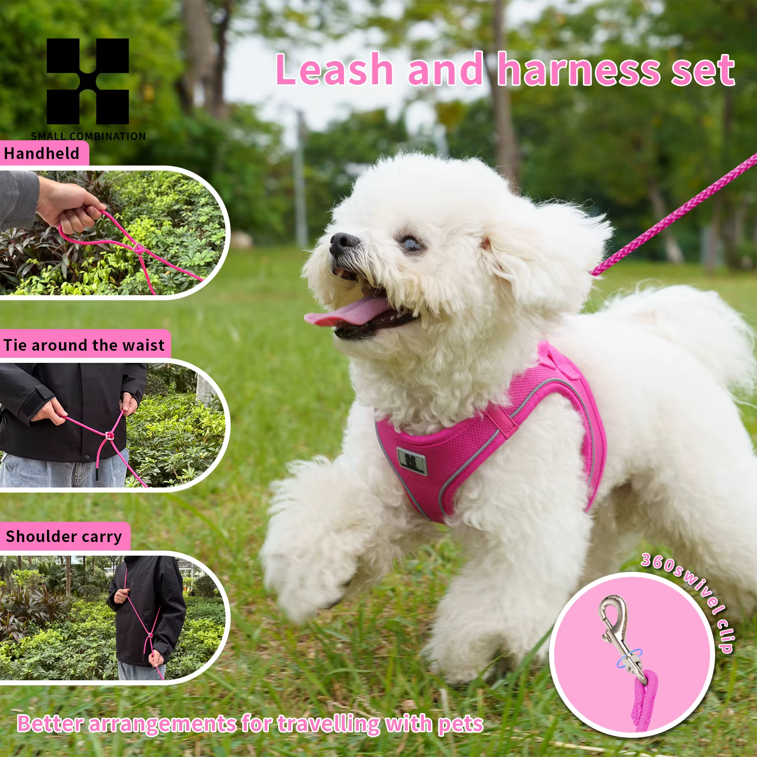 Harnais pour Petit Chien avec laisse 