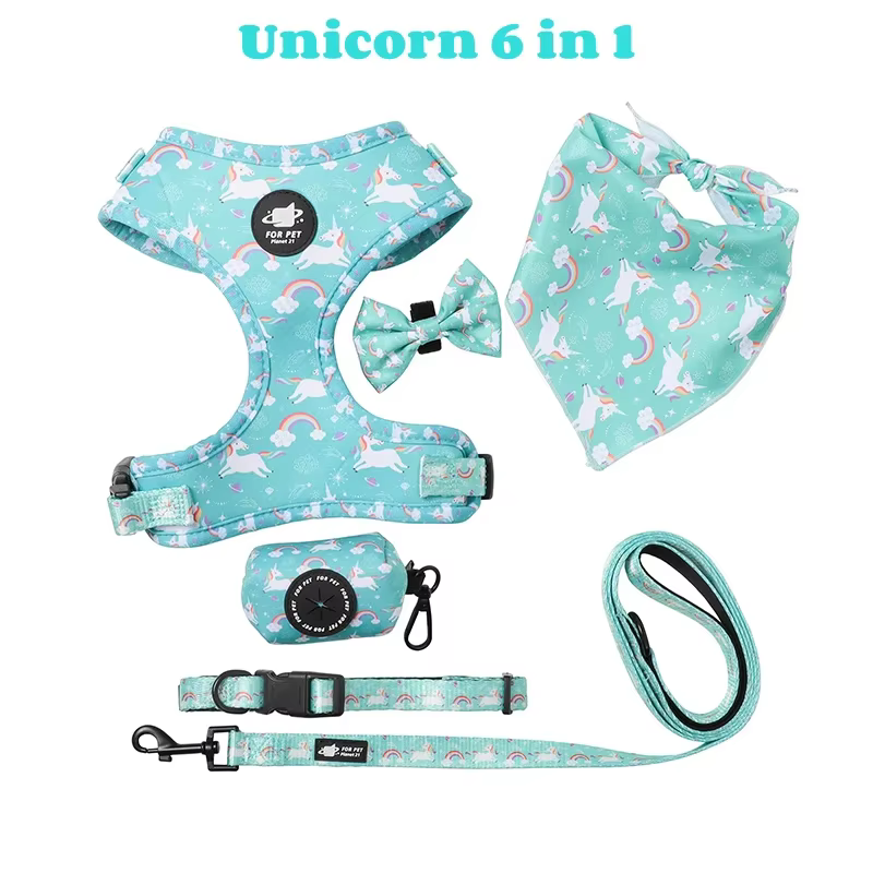 Harnais Chien 6-en-1 Respirant & Accessoires Assortis